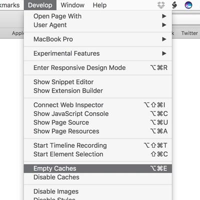 clearing your cookies and cache with mac os for google chrome